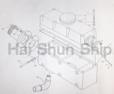Exhaust Pipe and Expansion Tank Assembly